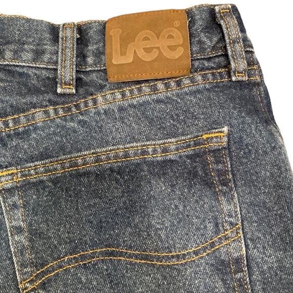 Mens Lee Blue Cotton Denim Boot Cut Regular Fit Work Utility Jeans Size 38x30 - Picture 14 of 16